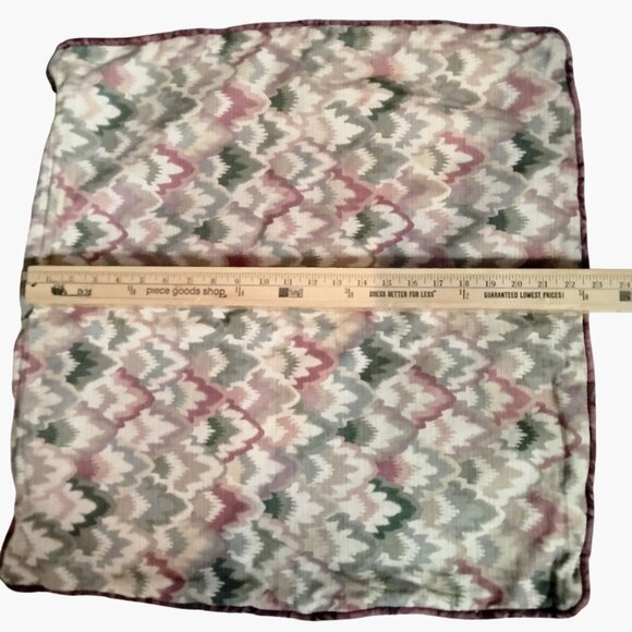 Square Large Pillow Cushion Cover 24x24 In Reversible Burgundy Floral Tapestry - Picture 3 of 5